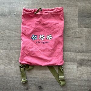 Life Is Good Drawstring Bag